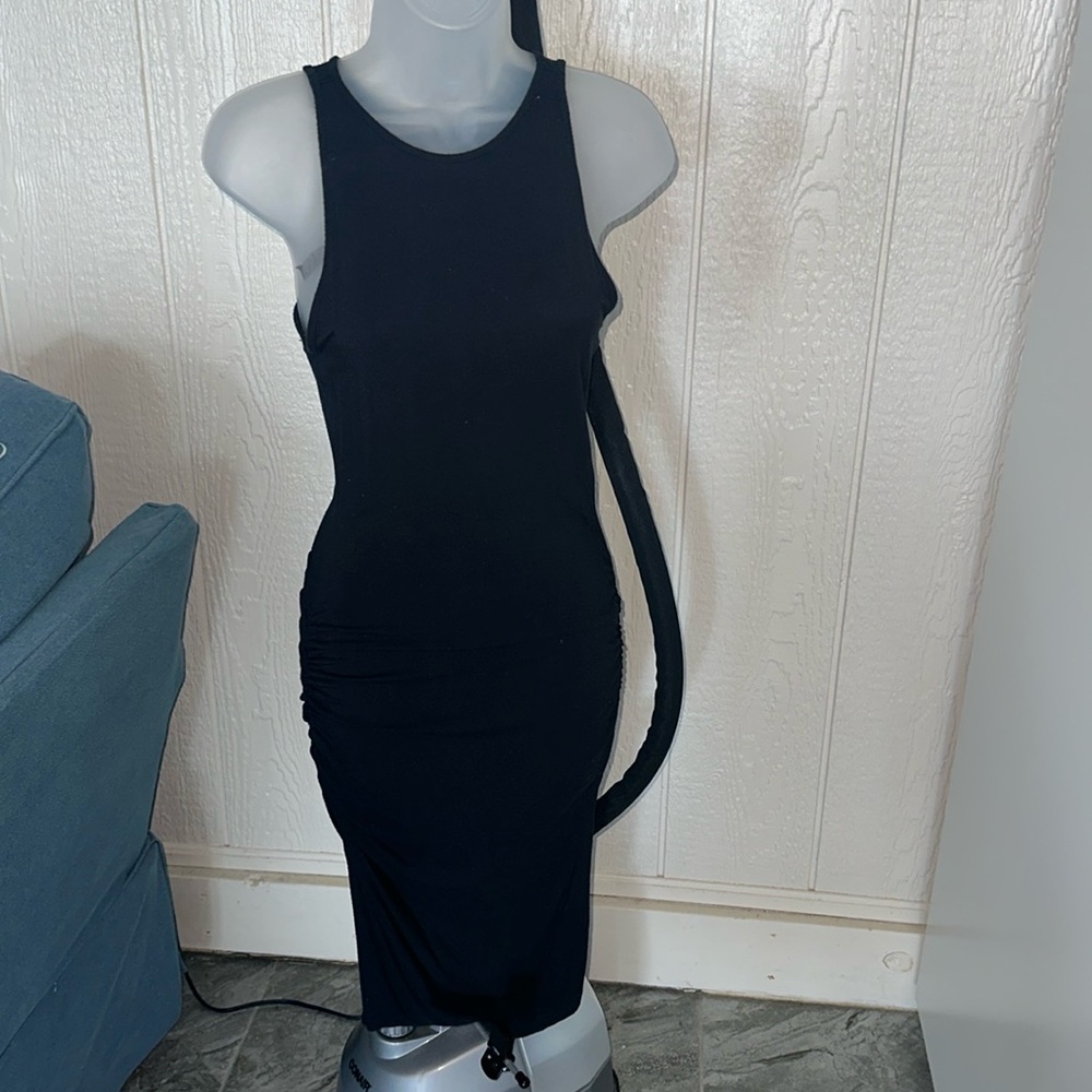 Midi racerback dress black